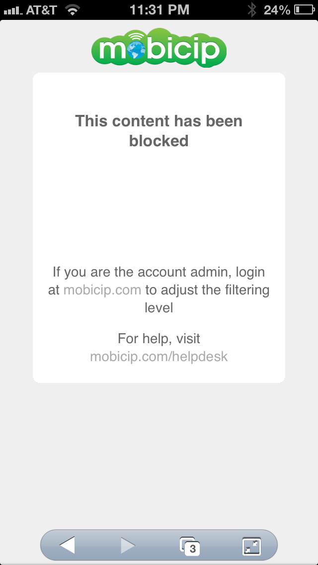 Mobicip Safe Browser Screenshot